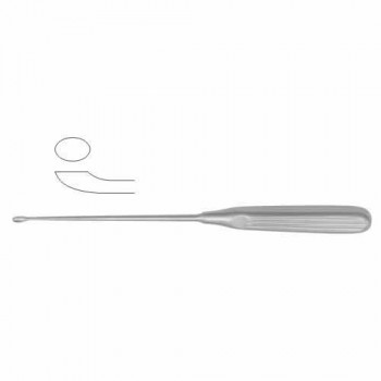 Scoville Bone Curette Oval - Fig. 000 Stainless Steel, 25 cm - 9 3/4" Scoop Size 3.6 mm